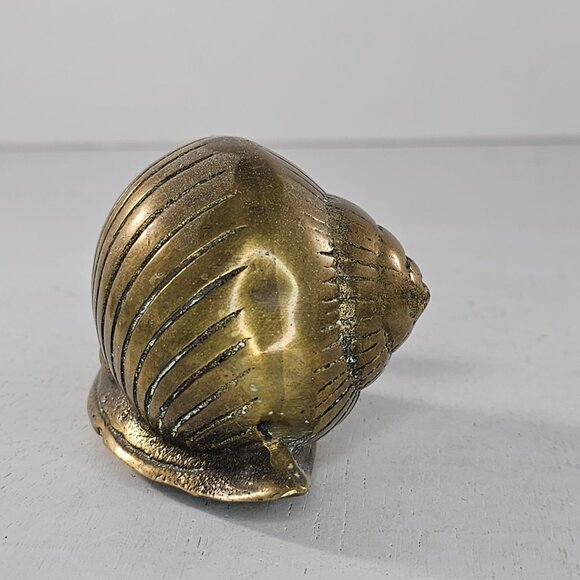 Vintage Brass Snail Figurine Hand-Crafted Decorative Ornament - Picture 4 of 9